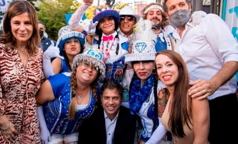 Kicillof y Saintout en la inauguración de los carnavales bonaerenses