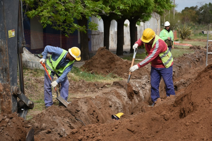 Avanzan las obras de agua potable