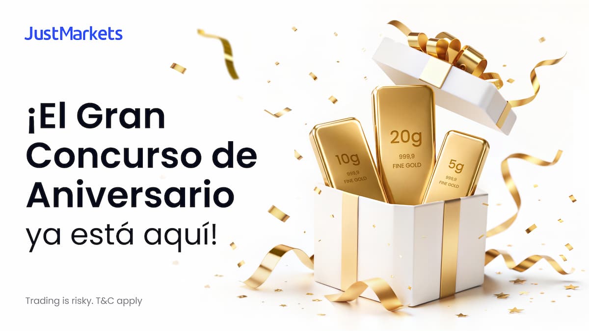 JustMarkets lanza Concurso de Aniversario con más de USD 50,000 en premios y lingotes de oro