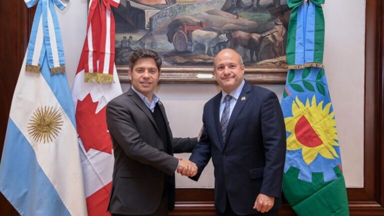 Kicillof se reunió con el embajador de Canadá