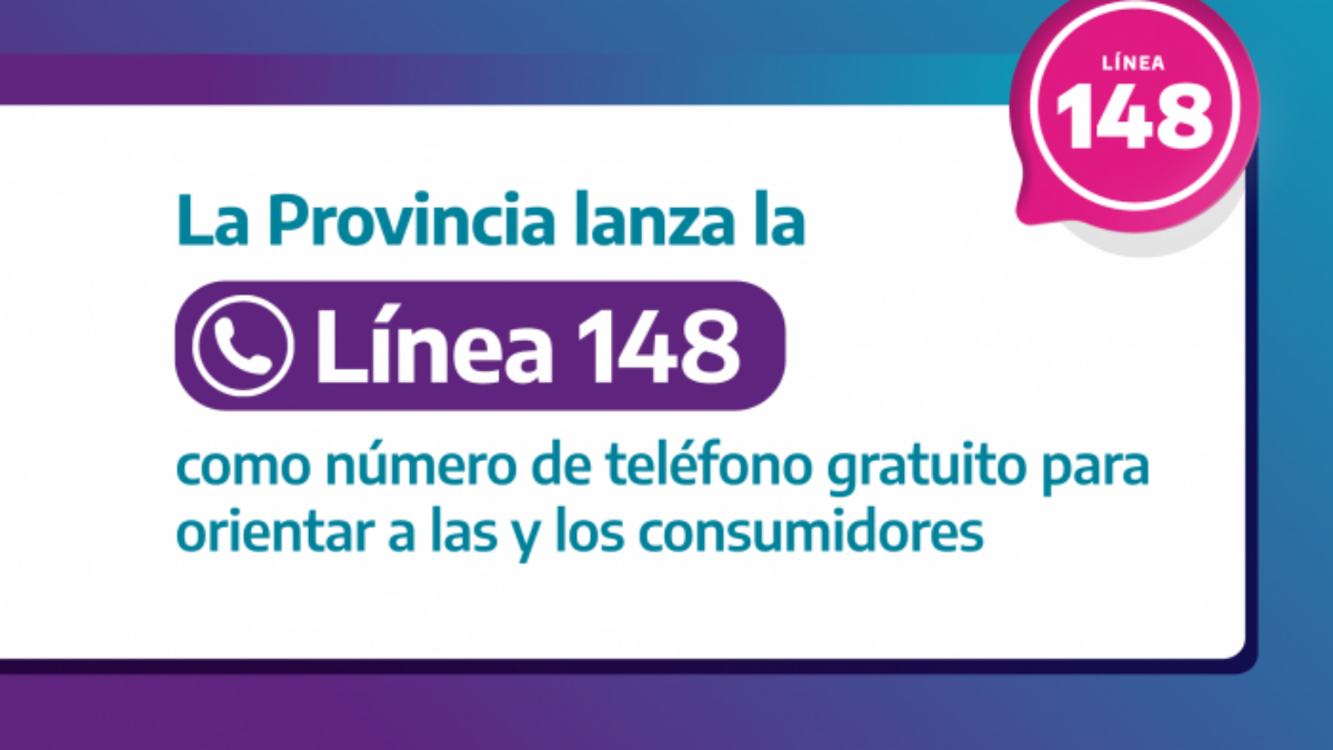 La Provincia implementa la Línea 148 para consumidores